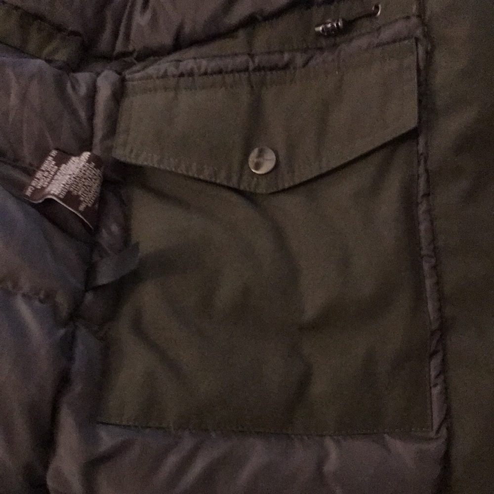 New Michael Kors Green Coat with Faux Fur Trim Hood Size Large Tall L T - Picture 11 of 16
